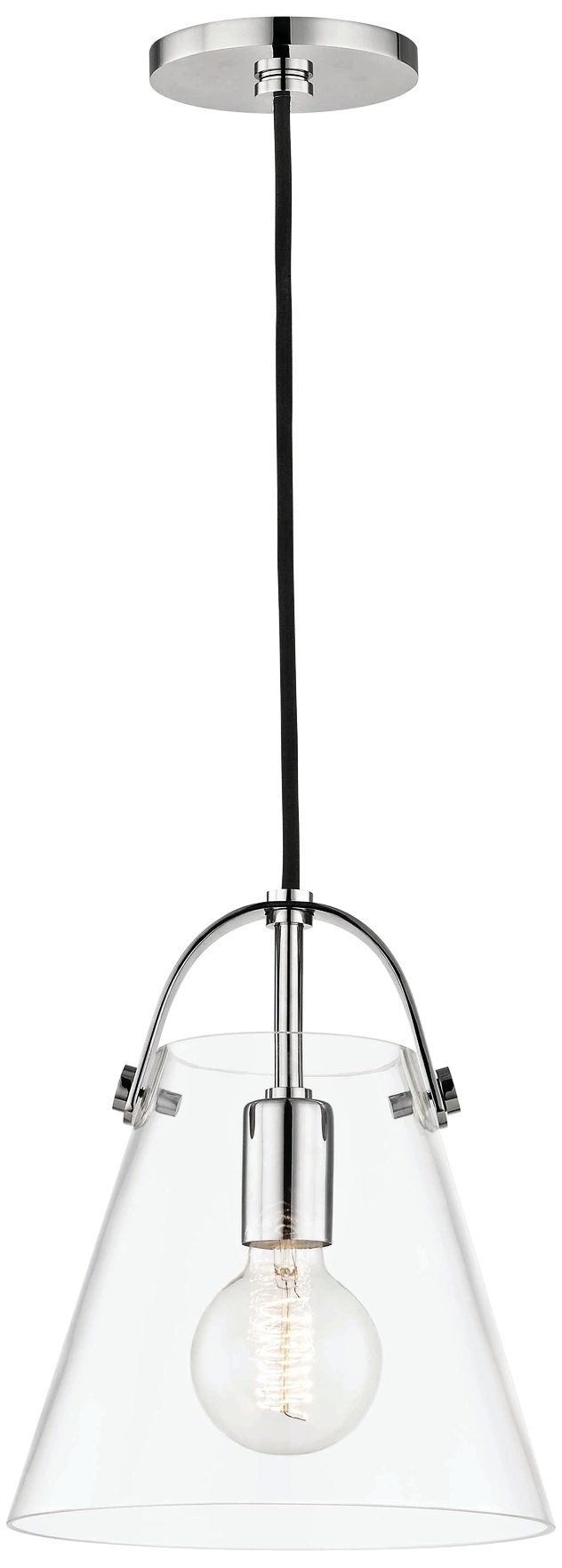 Mitzi Karin 9" Wide Polished Nickel Mini Pendant