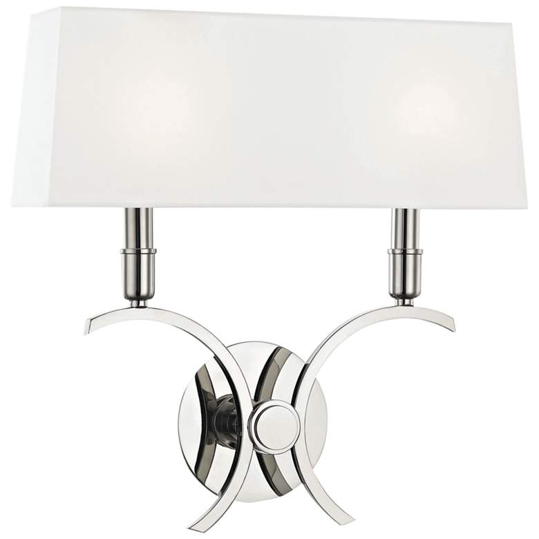 Mitzi Gwen 14 3/4&quot; High Polished Nickel 2-Light Wall Sconce