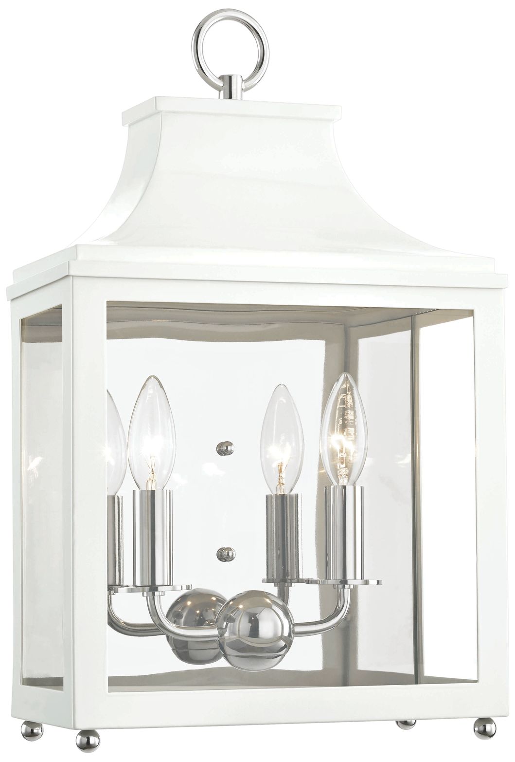 Mitzi Leigh 18 1/2"H Nickel and White 2-Light Wall Sconce