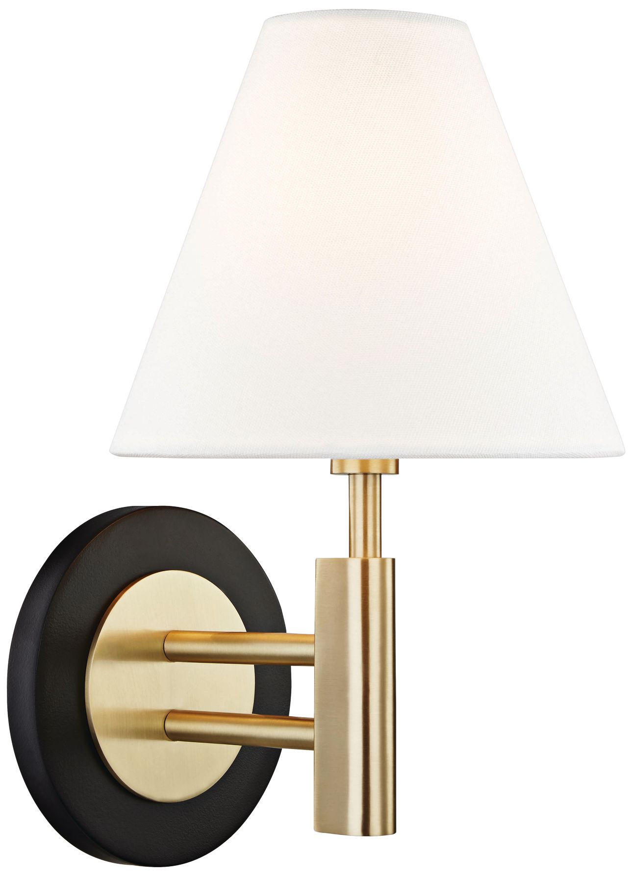 Mitzi Robbie 12" High Aged Brass and Black Wall Sconce