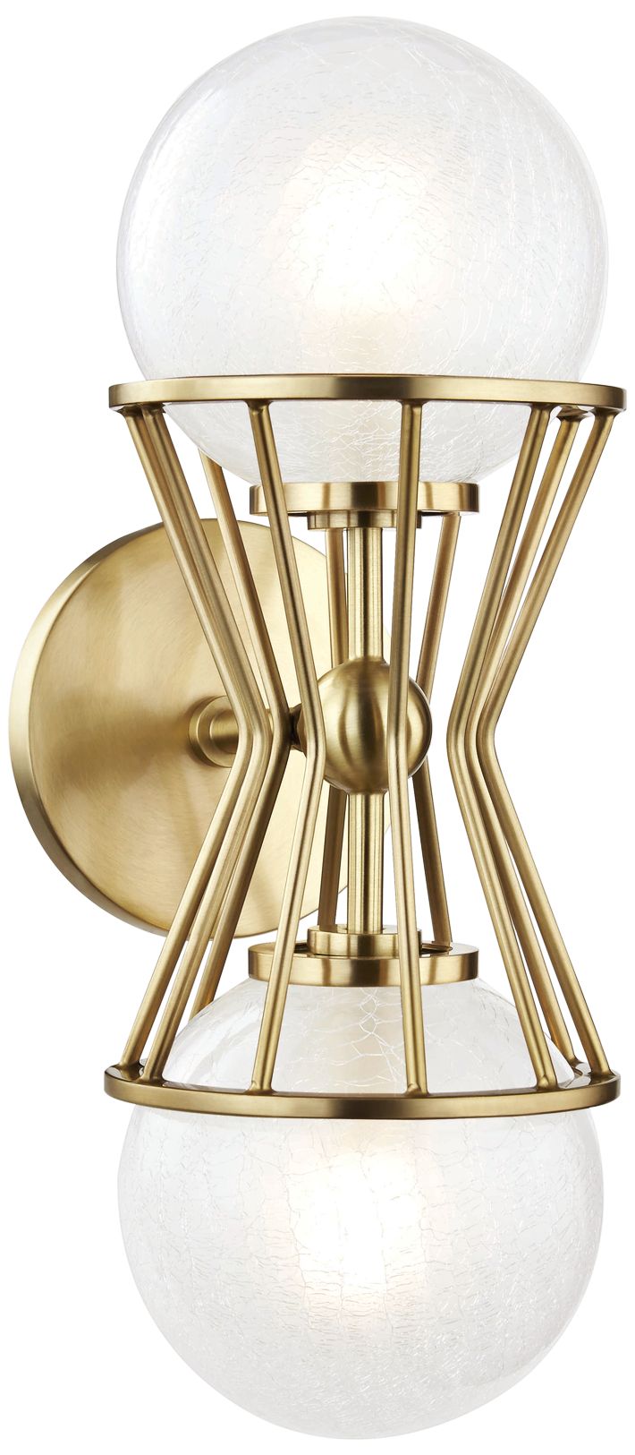 Mitzi Petra 14 1/4" High Aged Brass 2-Light Wall Sconce