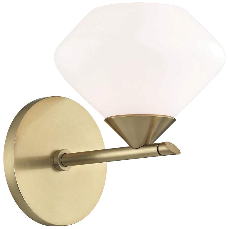 Image 2 Mitzi Valerie 7" High Aged Brass Wall Sconce