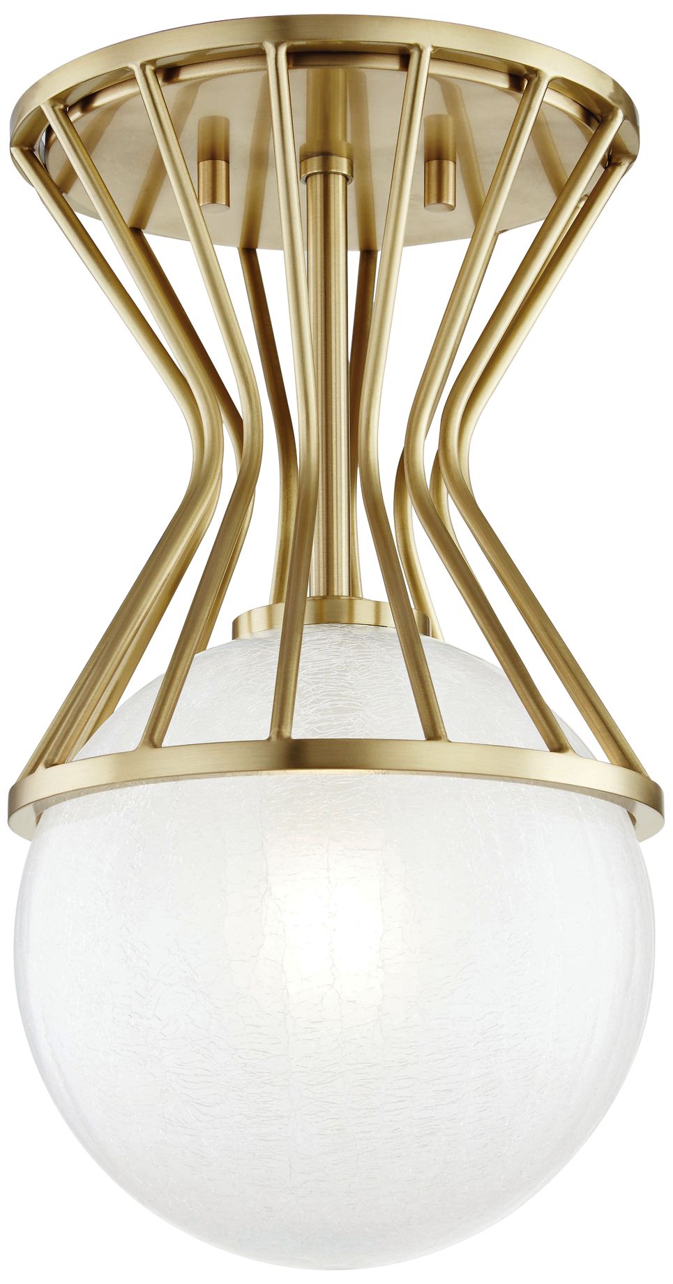 Mitzi Petra 7 3/4" Wide Aged Brass Ceiling Light