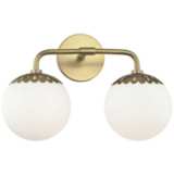 Mitzi Paige 10 1/2&quot; High Aged Brass 2-Light Wall Sconce