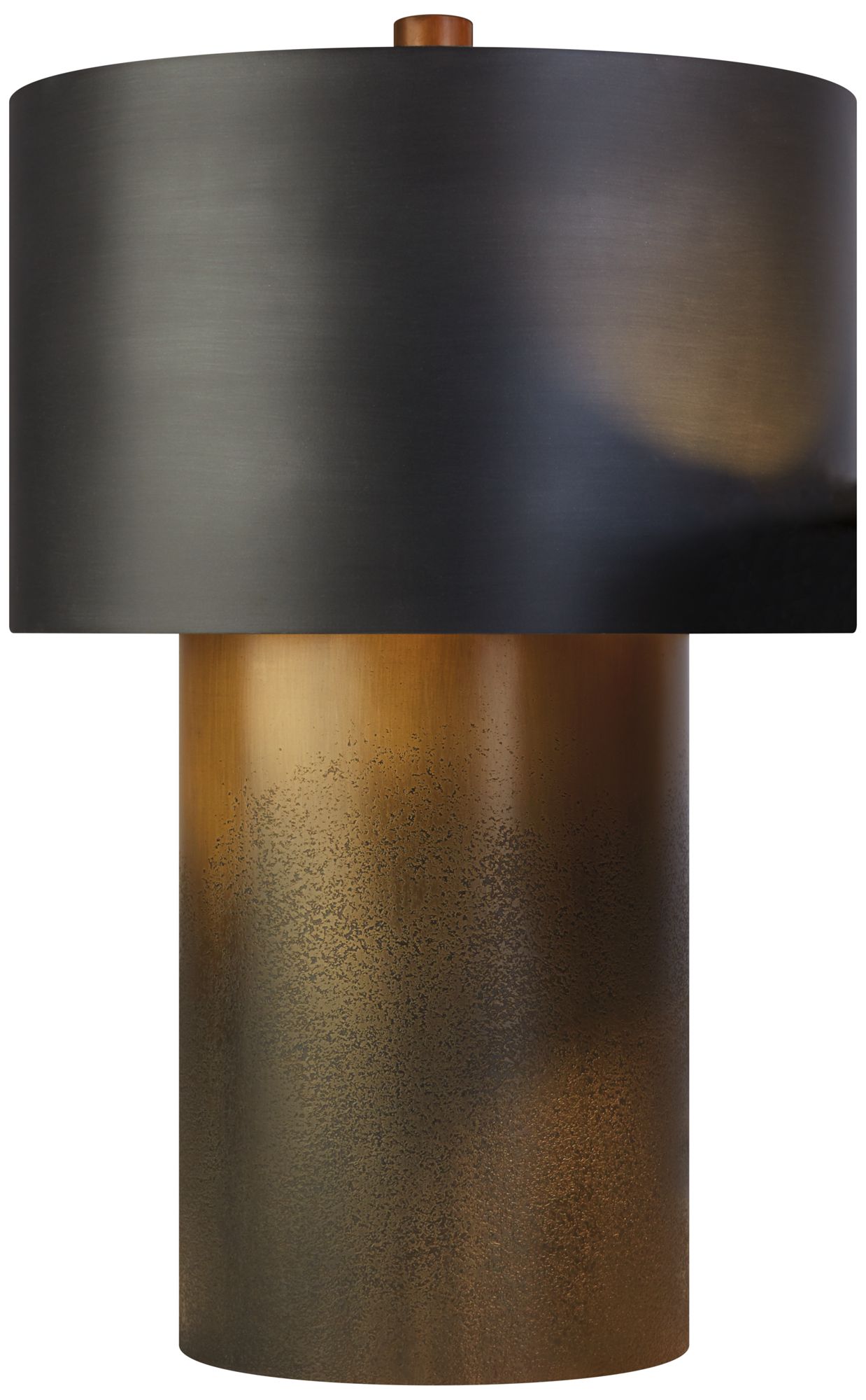 Tortoise Large Ombre Brass and Zinc Modern Table Lamp