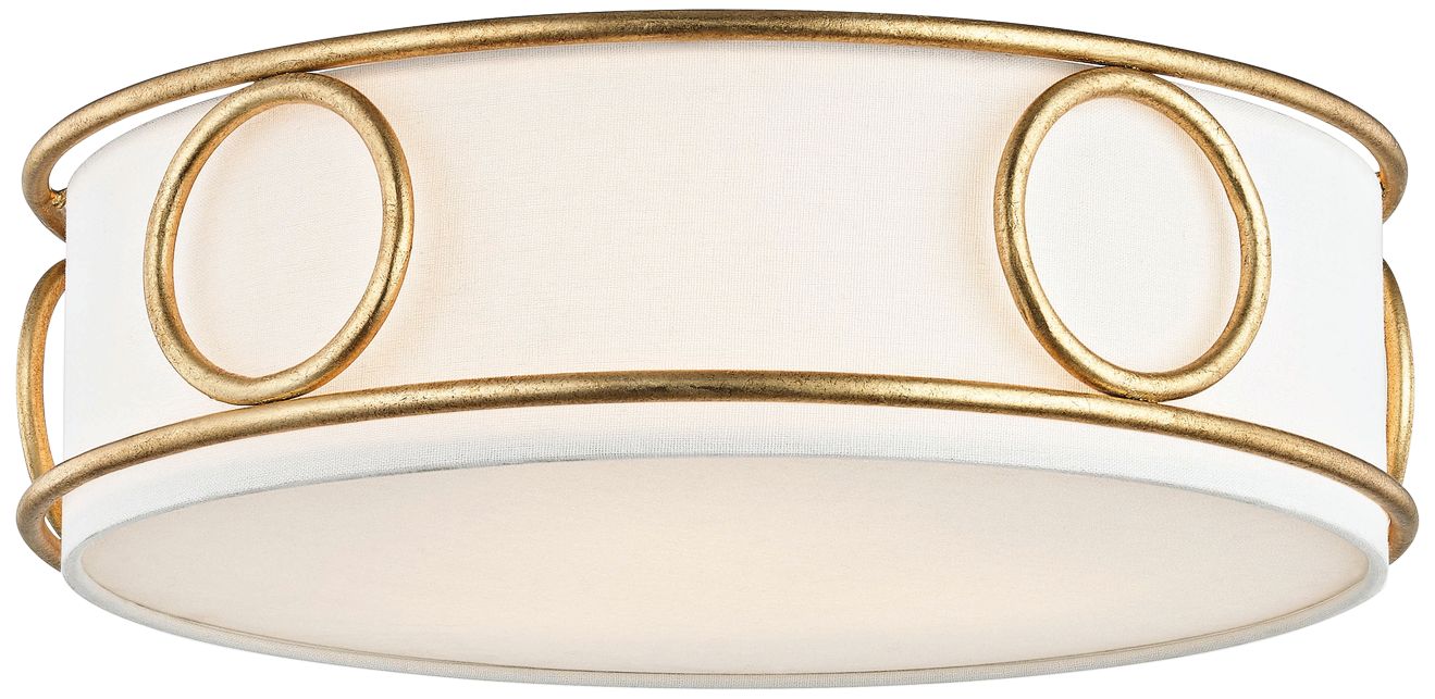 Mitzi Jade 15 3/4" Wide Gold Leaf Ceiling Light
