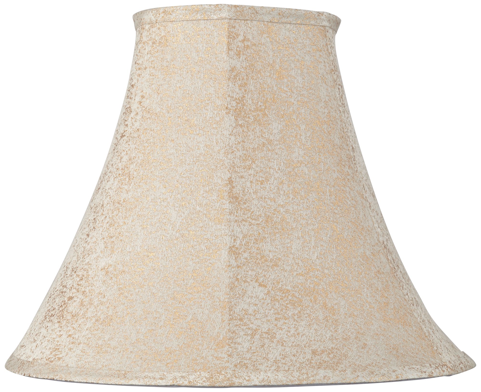 Cream and Gold Thread Weave Bell Shade 7x16x12 (Spider)