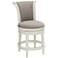 Oliver 24 1/2" Pewter and White Traditional Swivel Counter Stool