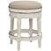 Oliver 24" Cream Fabric Backless Swivel Seat Counter Stool