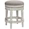 Oliver 24 1/2" Pewter Fabric Vintage Gray Swivel Counter Stool