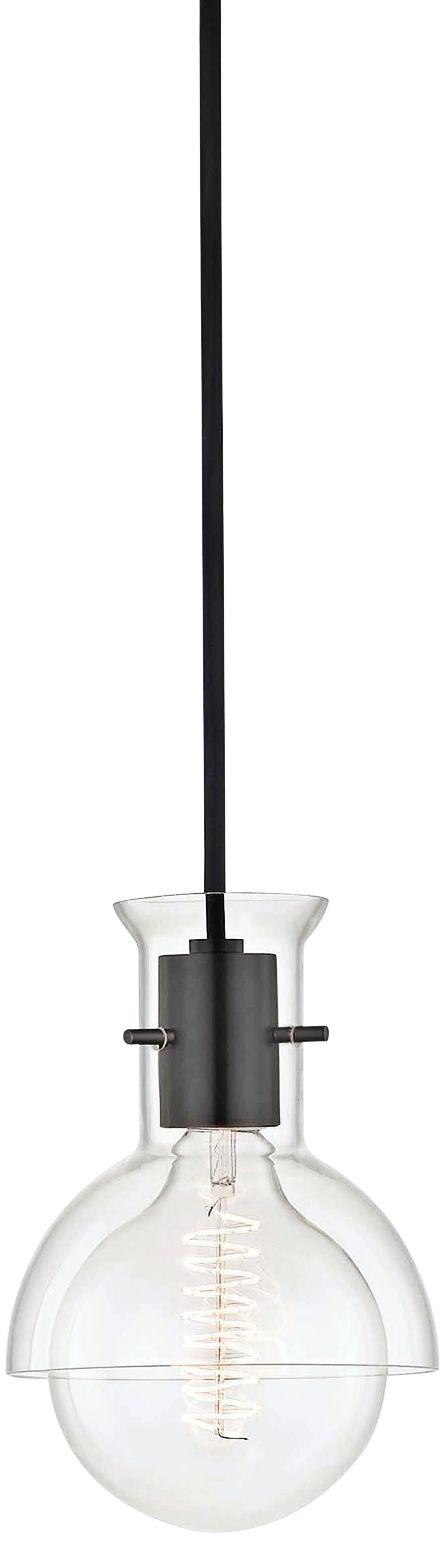 Mitzi Riley 6 1/4"W Old Bronze Mini Pendant w/ Clear Glass