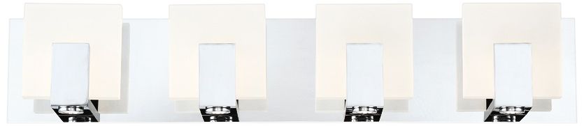 Eurofase Canmore 27" Wide Chrome 4-Light LED Bath Light