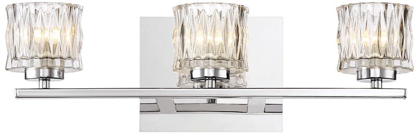 Eurofase Guelph 17 1/2" Wide Chrome 3-Light LED Bath Light
