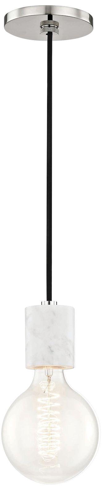 Mitzi Asime 5" Wide Polished Nickel Mini Pendant