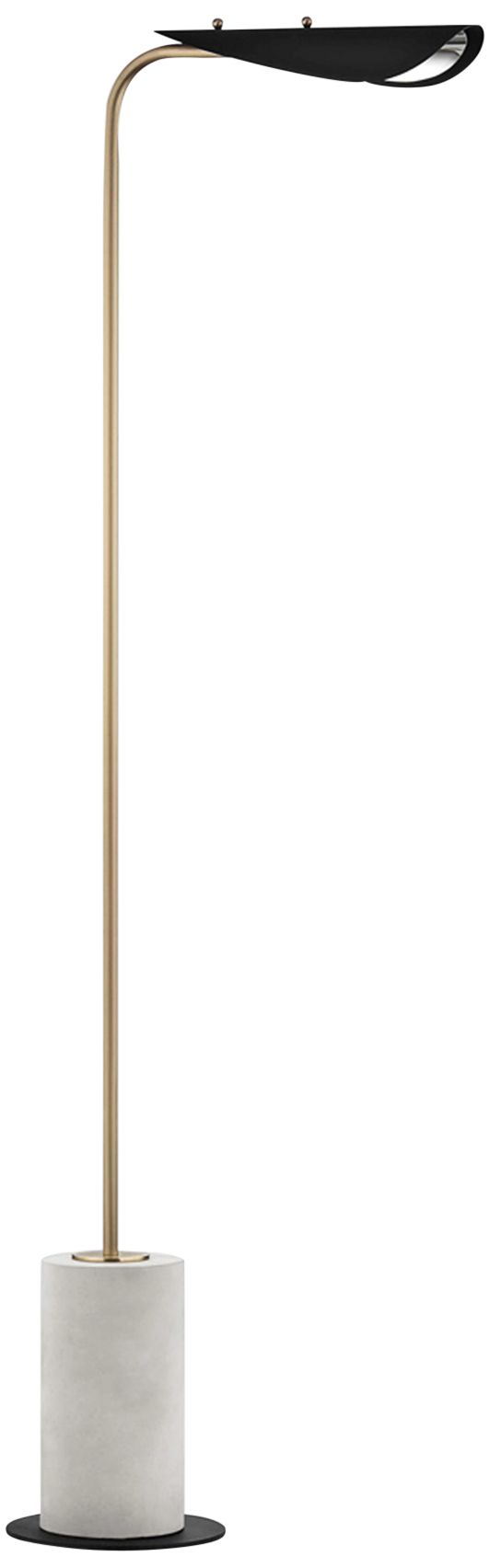 Mitzi Layla Aged Brass And Black Led Floor Lamp 47d27 Lamps Plus