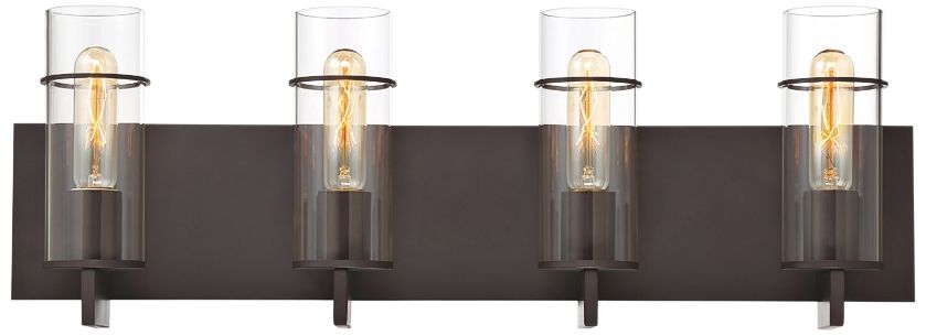 Eurofase Pista 26" Wide Bronze 4-Light Bath Light