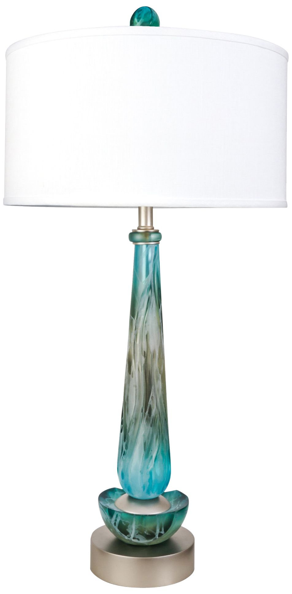 Van Teal Mainmast and White Acrylic Table Lamp