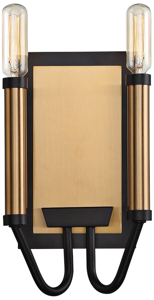 Eurofase Rado 9 3/4" High Black 2-Light Wall Sconce