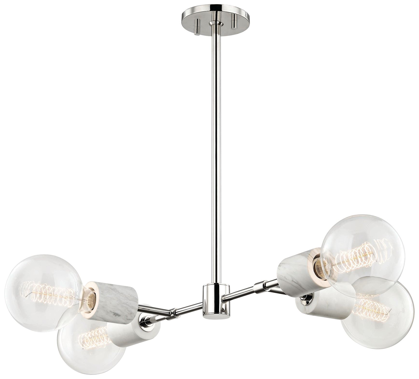 Mitzi Asime 24 1/2"W Polished Nickel 4-Light Pendant