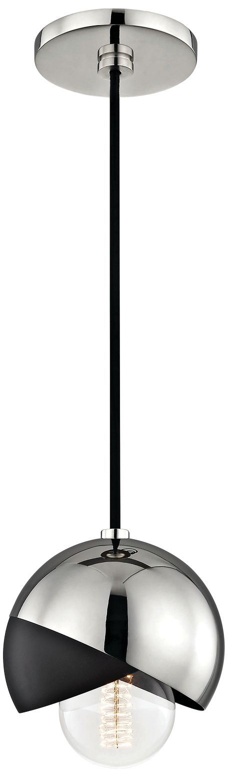 Mitzi Emma 6" Wide Polished Nickel Mini Pendant