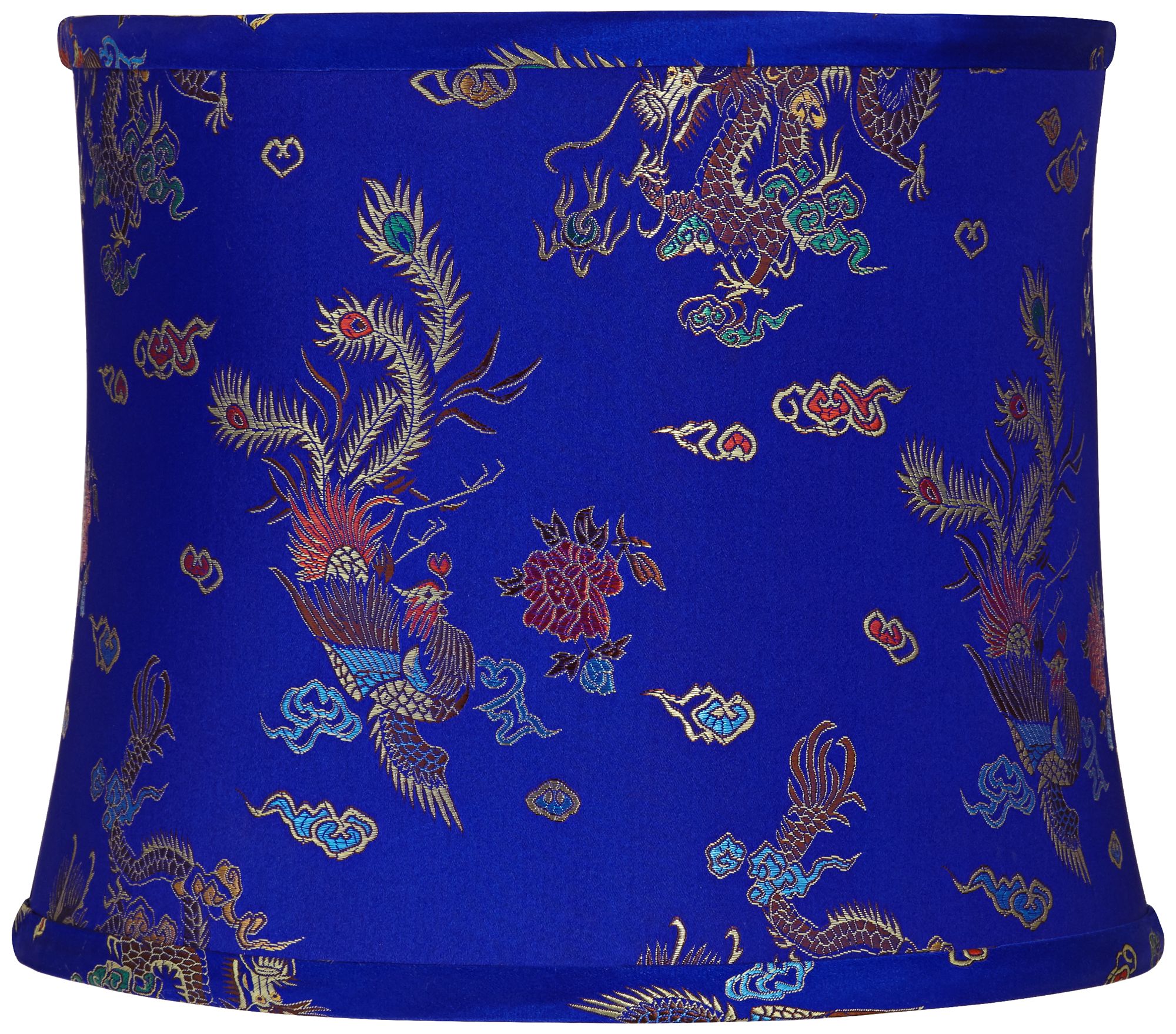 Dark Blue Empire Peacock Drum Lamp Shade 11x12x10 (Spider)