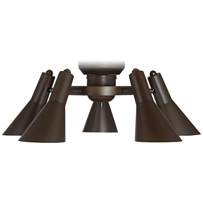 Retro Oil Rubbed Bronze 5 Light Led Ceiling Fan Kit 47e83 Lamps Plus - Antique Bronze Ceiling Fan Light Kit