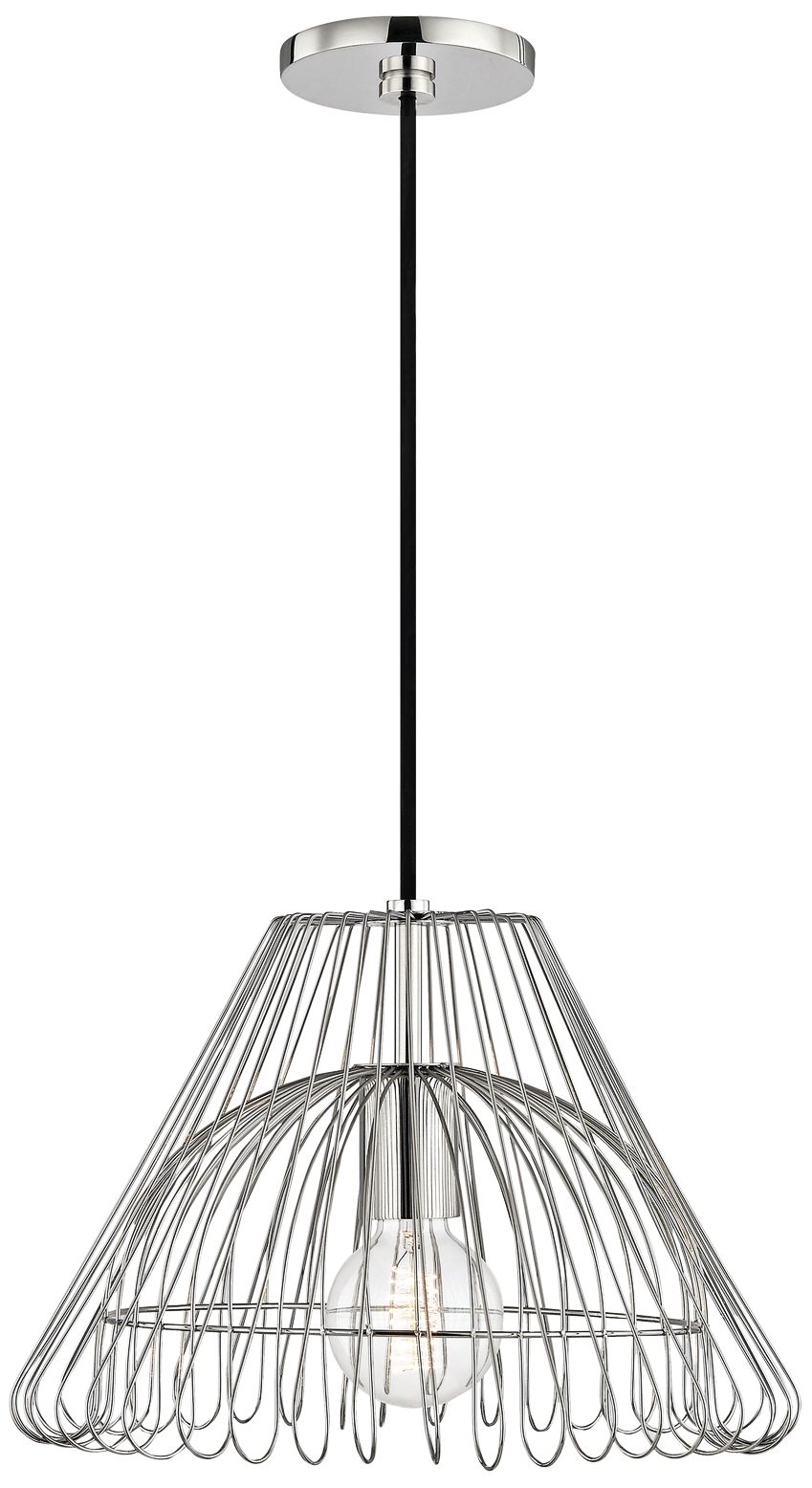 Mitzi Katie 13" Wide Polished Nickel Pendant Light