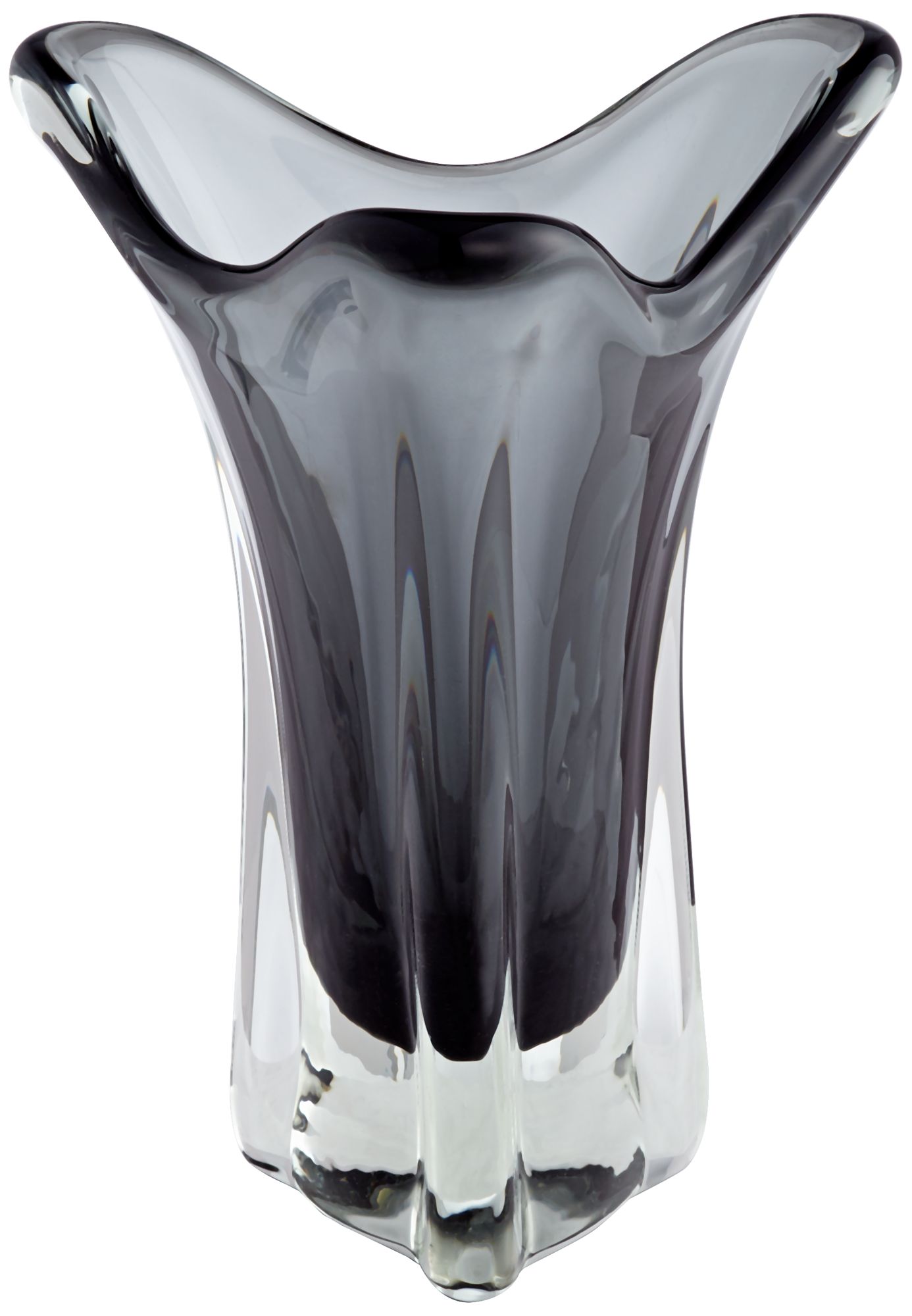 Belen Gray 10 1/4" High Modern Glass Vase