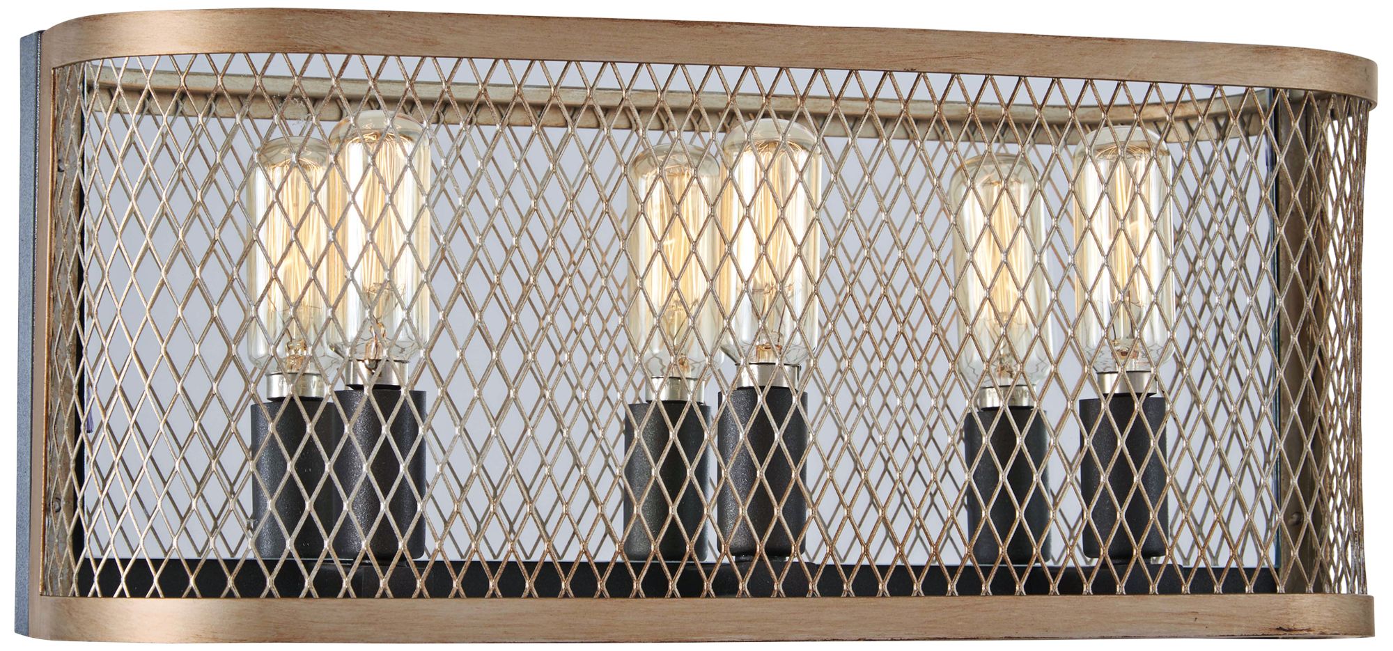 Marsden Commons 15 1/2"W Iron and Gold 3-Light Bath Light