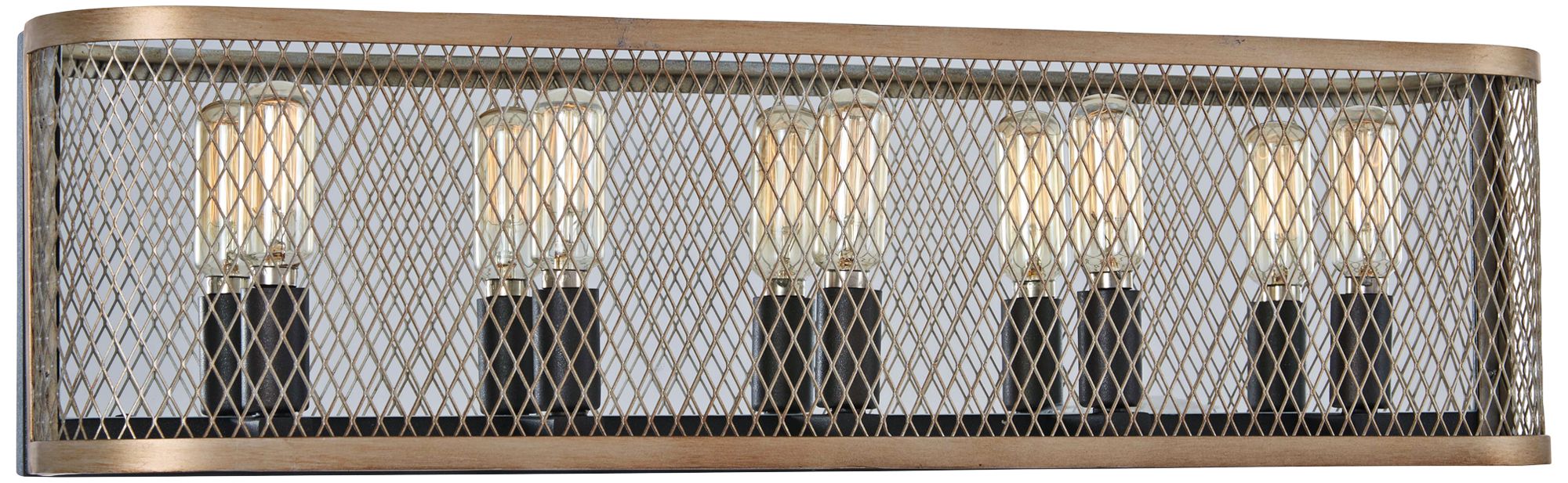 Marsden Commons 24"W Smoked Iron and Gold 5-Light Bath Light