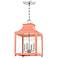 Leigh 11 1/2"W Polished Nickel and Pink 4-Light Mini Pendant