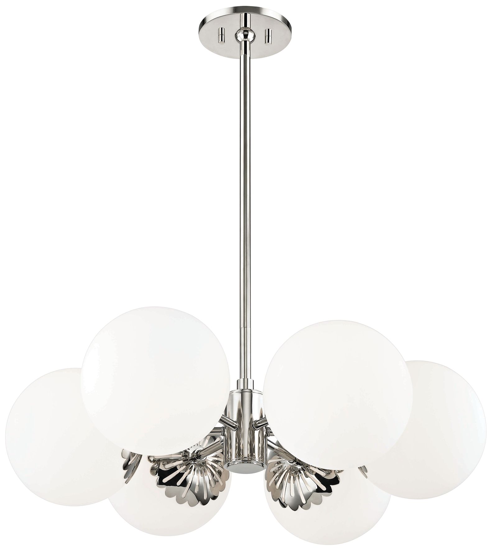 Mitzi Paige 26" Wide Polished Nickel 6-Light Chandelier