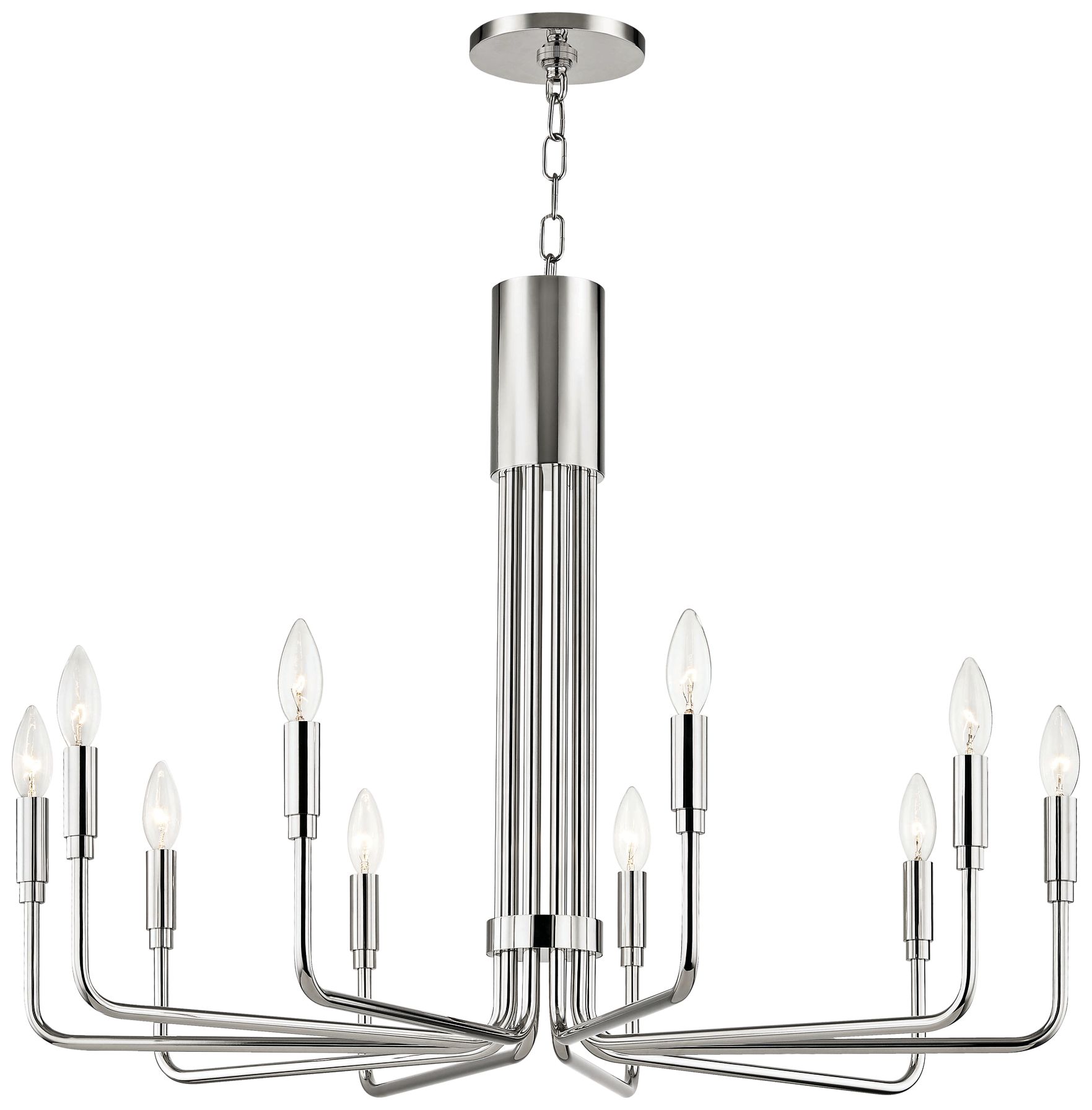 Mitzi Brigitte 32" Wide Polished Nickel 10-Light Chandelier
