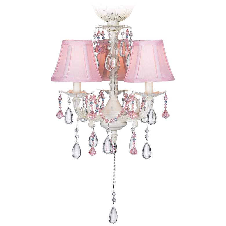 Pink Chandelier Ceiling Fan Light Kit
