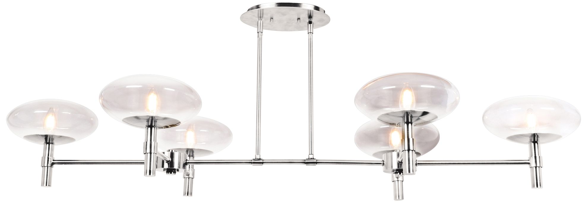 Grand 56 1/4" Wide Steel LED Kitchen Island Light Chandelier