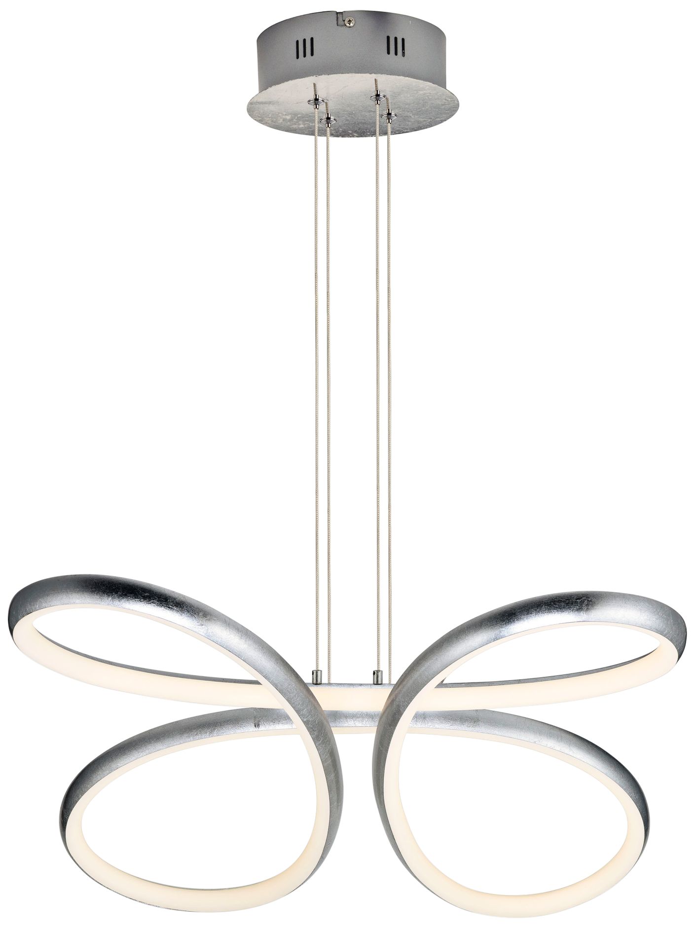 ET2 Clover 24" Wide Silver Leaf LED Pendant Light