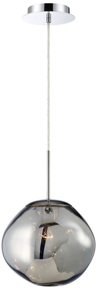 Bankwell 10 1/2" Wide Pearlized Chrome Orb Mini Pendant