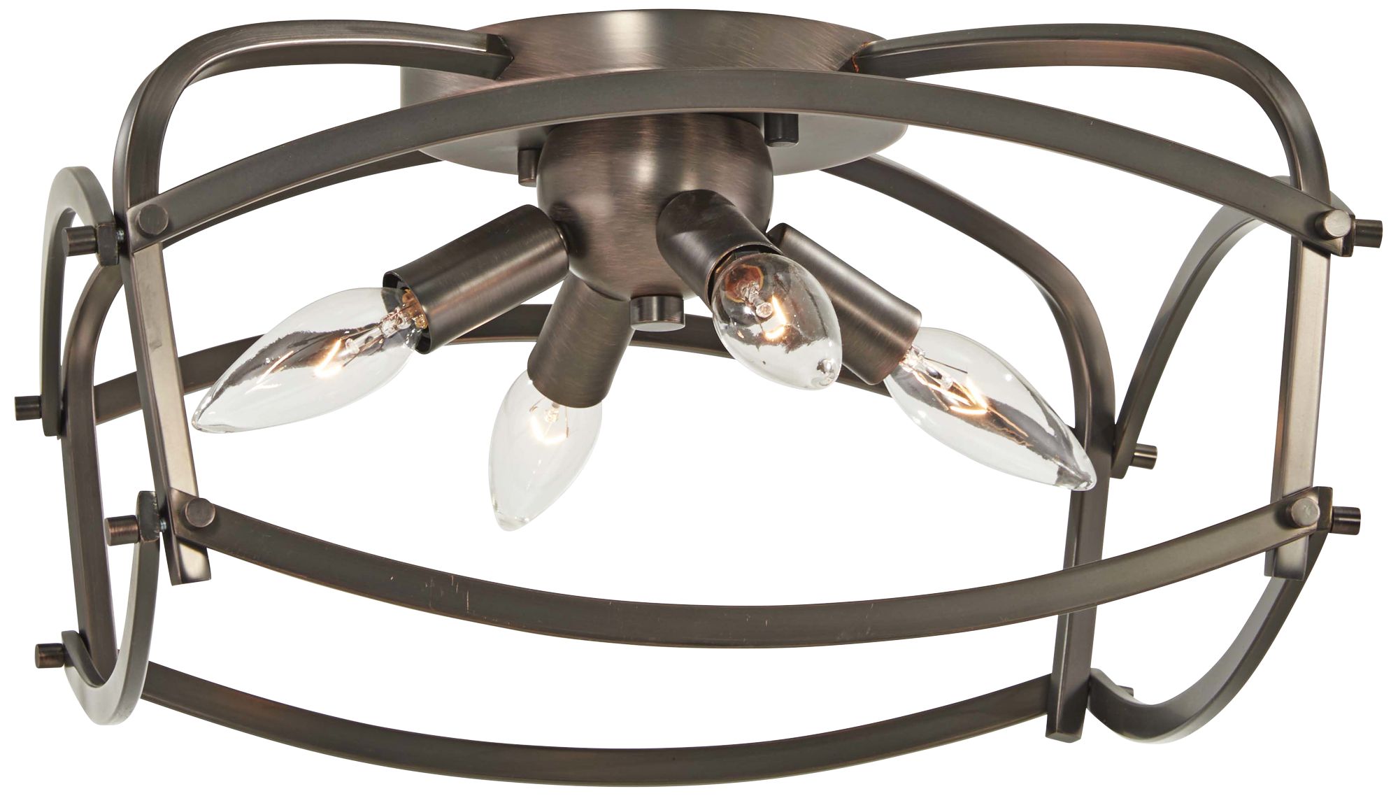 Jupiter S Canopy 14 Wide Bronze 4 Light Ceiling Light 47n25