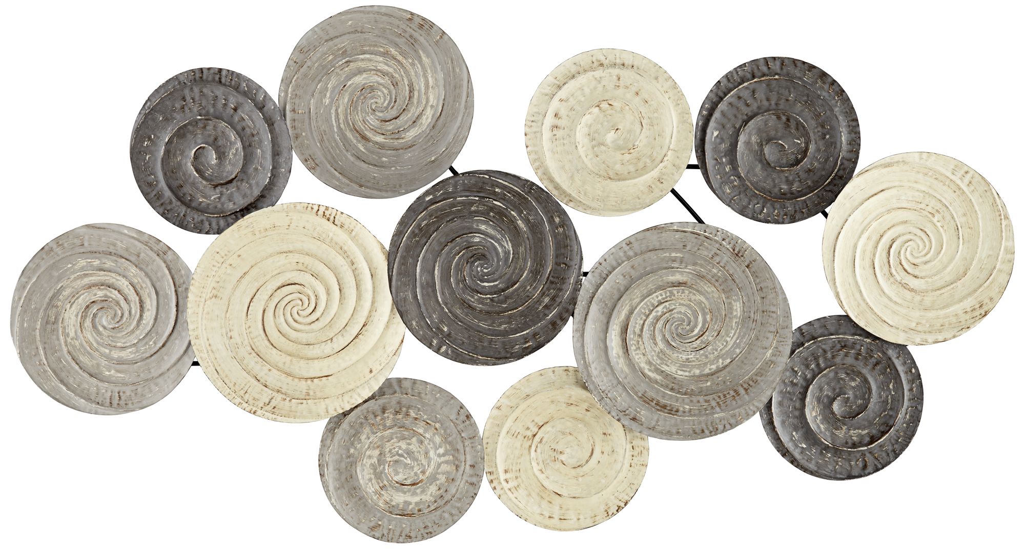 Spiral Circles 49 1/2" Wide Painted Metal Wall Art - #47N40 | Lamps Plus