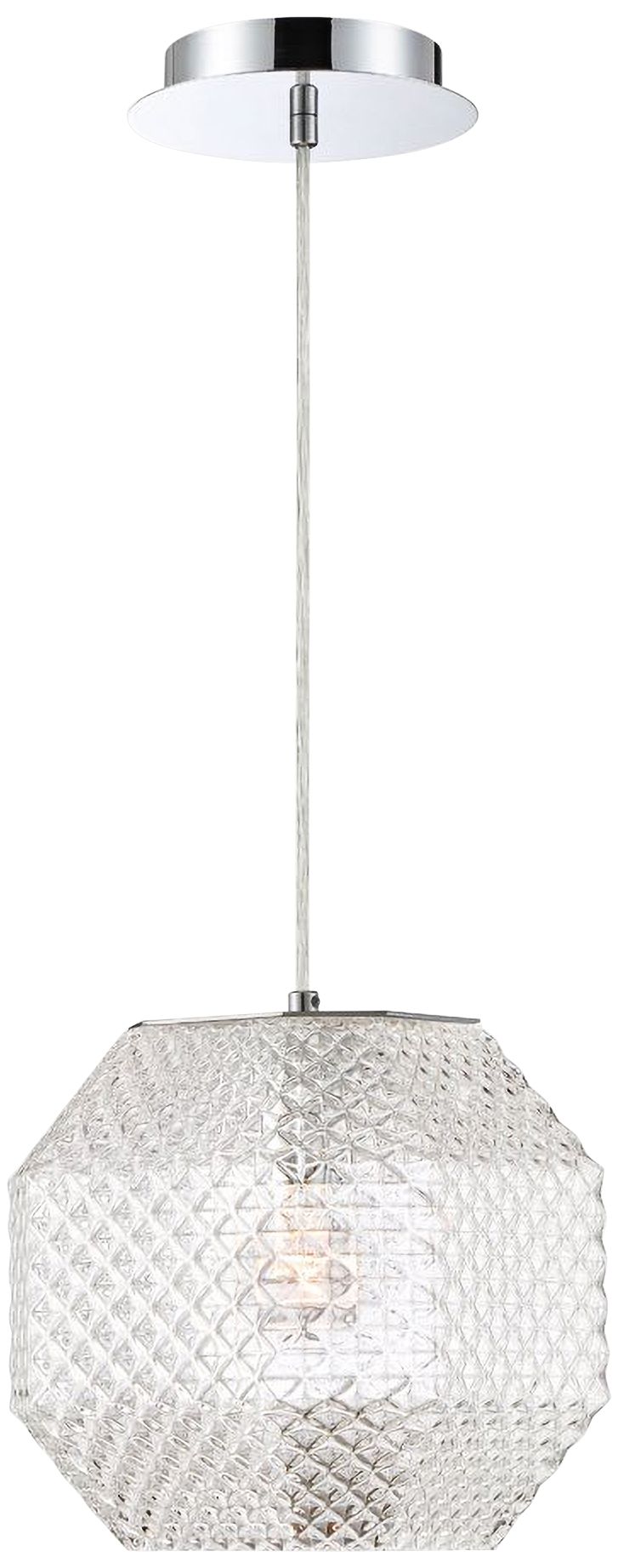 Eurofase Catalda 9" Wide Clear Glass Mini Pendant