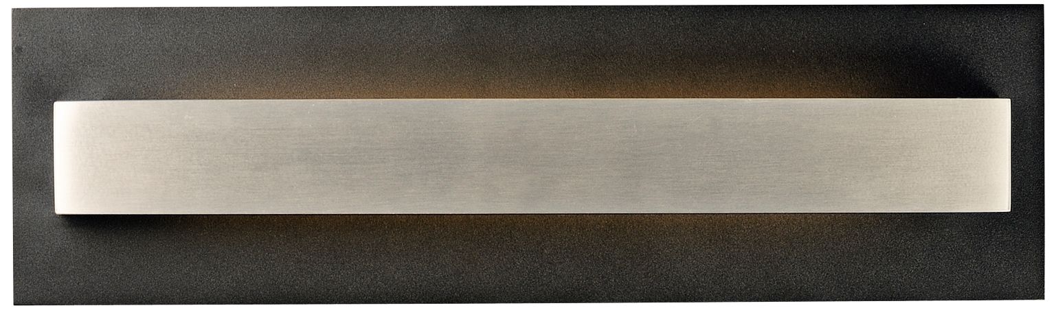 Alumilux 18"H Black w/ Satin Aluminum LED Outdoor Wall Light