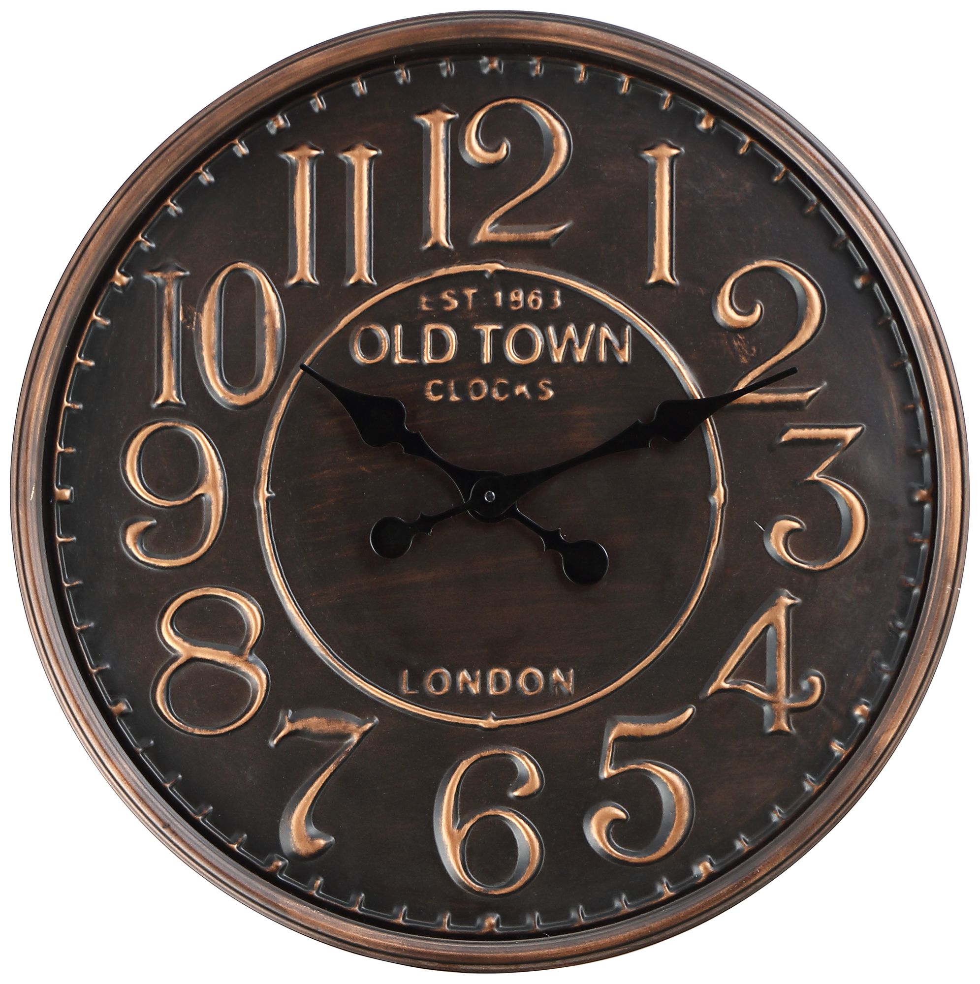 Est 1863 Old Town Round Wall Clock 47P93 Lamps Plus