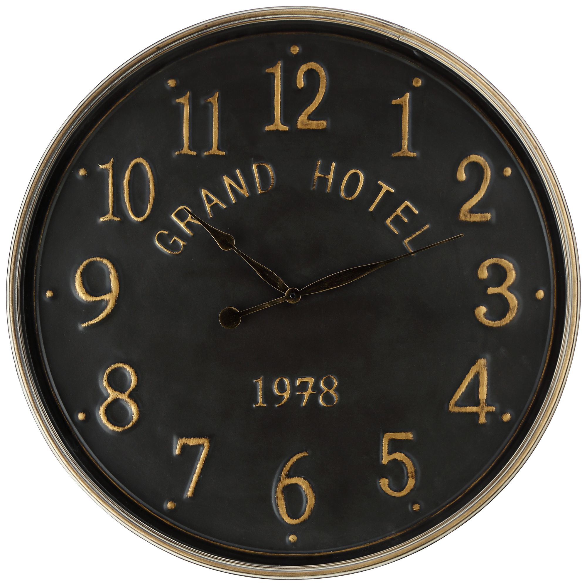Grand Hotel 1978 Black 28 1/4" Round Wall Clock