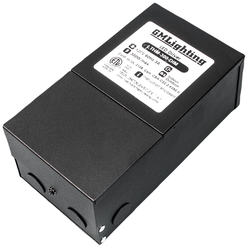 Fair 4.1" Wide Black 24VDC 300W LED Dimmable Power Supply