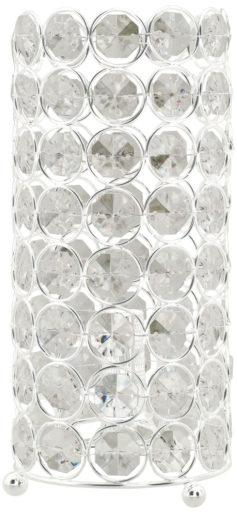 Kyla 11"H Clear Acrylic and Nickel Accent Uplight Table Lamp