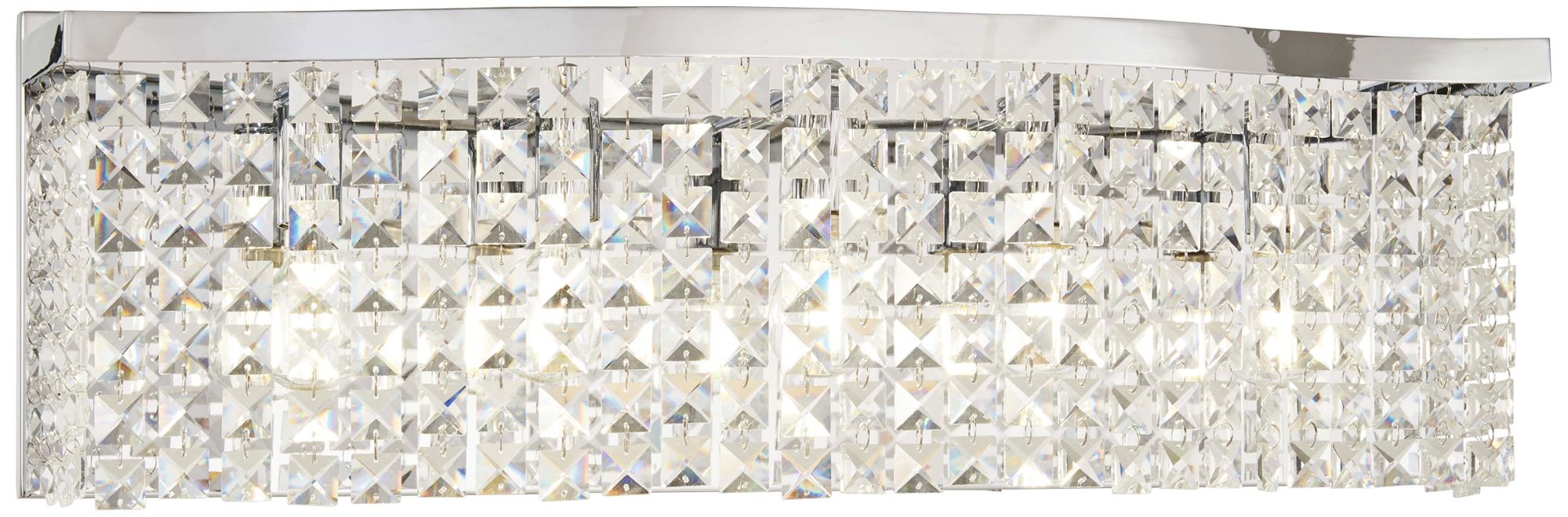 Concentus 26" Wide Chrome and Crystal Bath Light