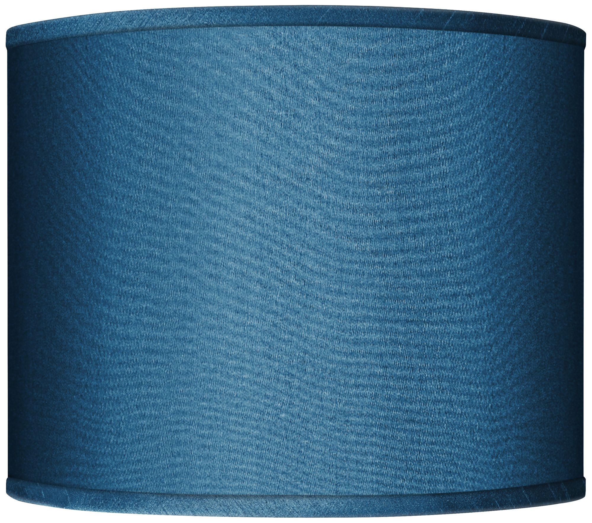Blue Faux Silk Drum Lamp Shade 14x14x11 (Spider)