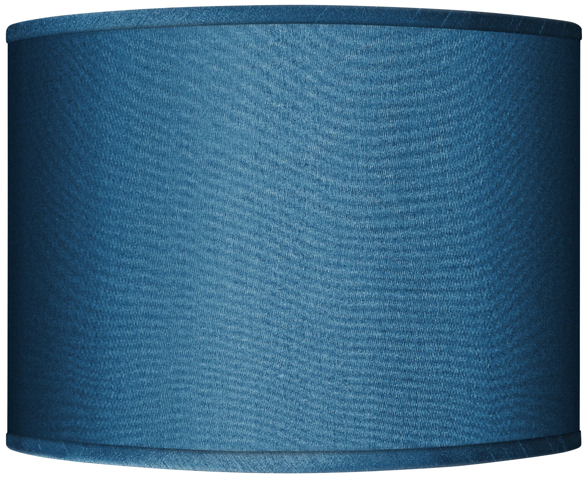 Blue Faux Silk Drum Lamp Shade 15.5x15.5x11 (Spider)