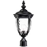 Bellagio 21&quot; High Texturized Black Outdoor Post Light