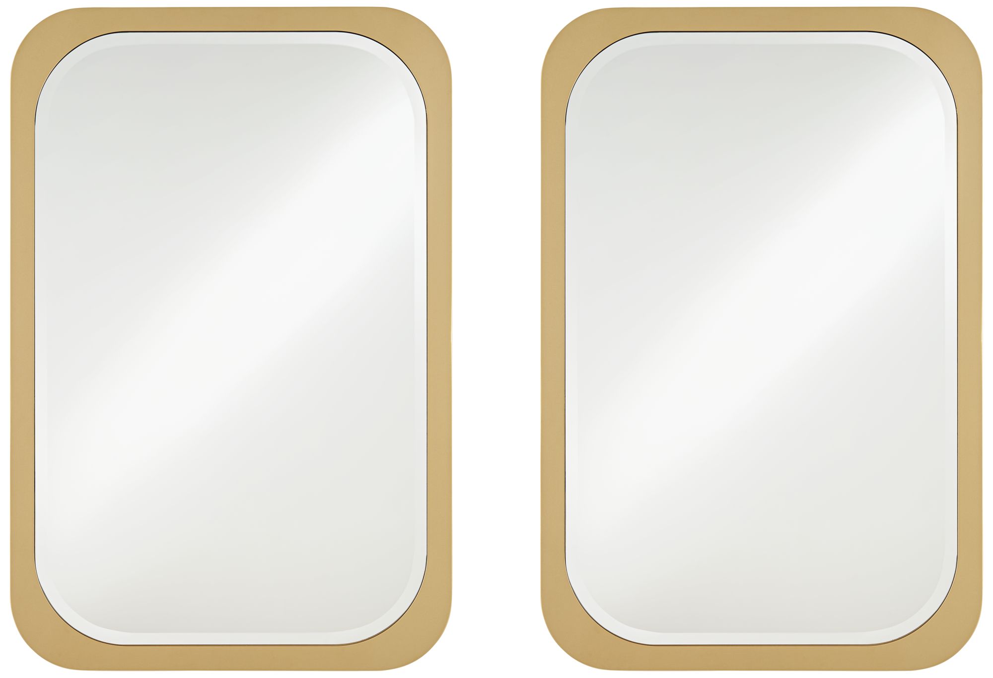 Devonshire Gold 28" x 42" Rectangular Wall Mirrors Set of 2